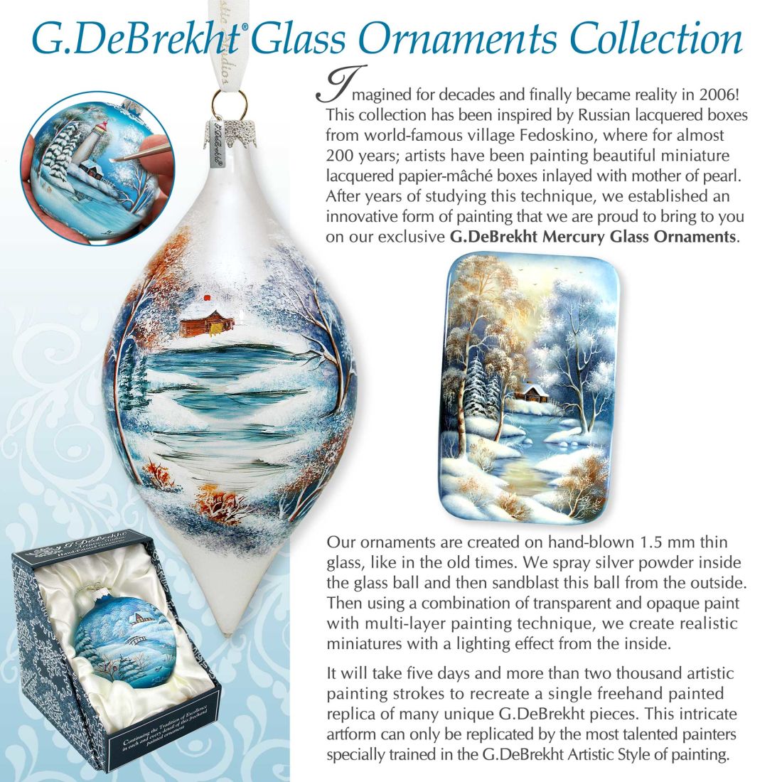 American Angel Glass Ornament by D. Gelsinger - American Christmas Decor - 71103-0107