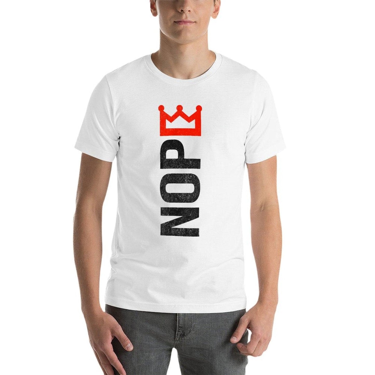 No Kings Protest Sign Vertical American Pride 4th of July Comfortable T-Shirt