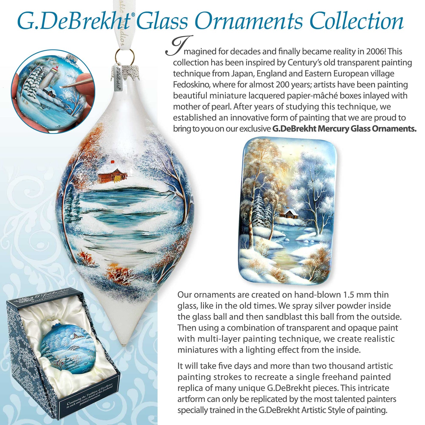 The Land of the Free - American Eagle Tree Glass Ornament by G. Debrekht - Christmas Decor - 762-031
