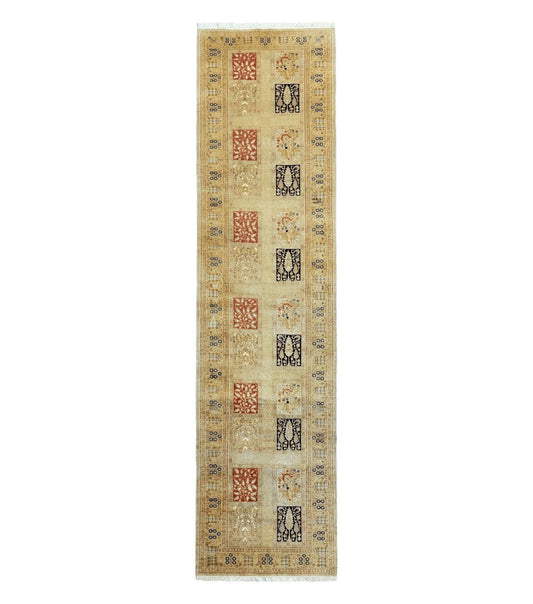 3' 2" x 12 ' 6" Pak Persian Safavieh Runner Haji Jalil Fine Runner Rug 3ft Runner 12ft Runner 13ft Runner Panel Design Runner Hand-Knotted