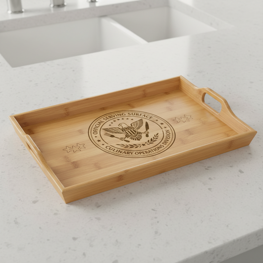 Official Serving Surface Bamboo Tray — Culinary Operations Division