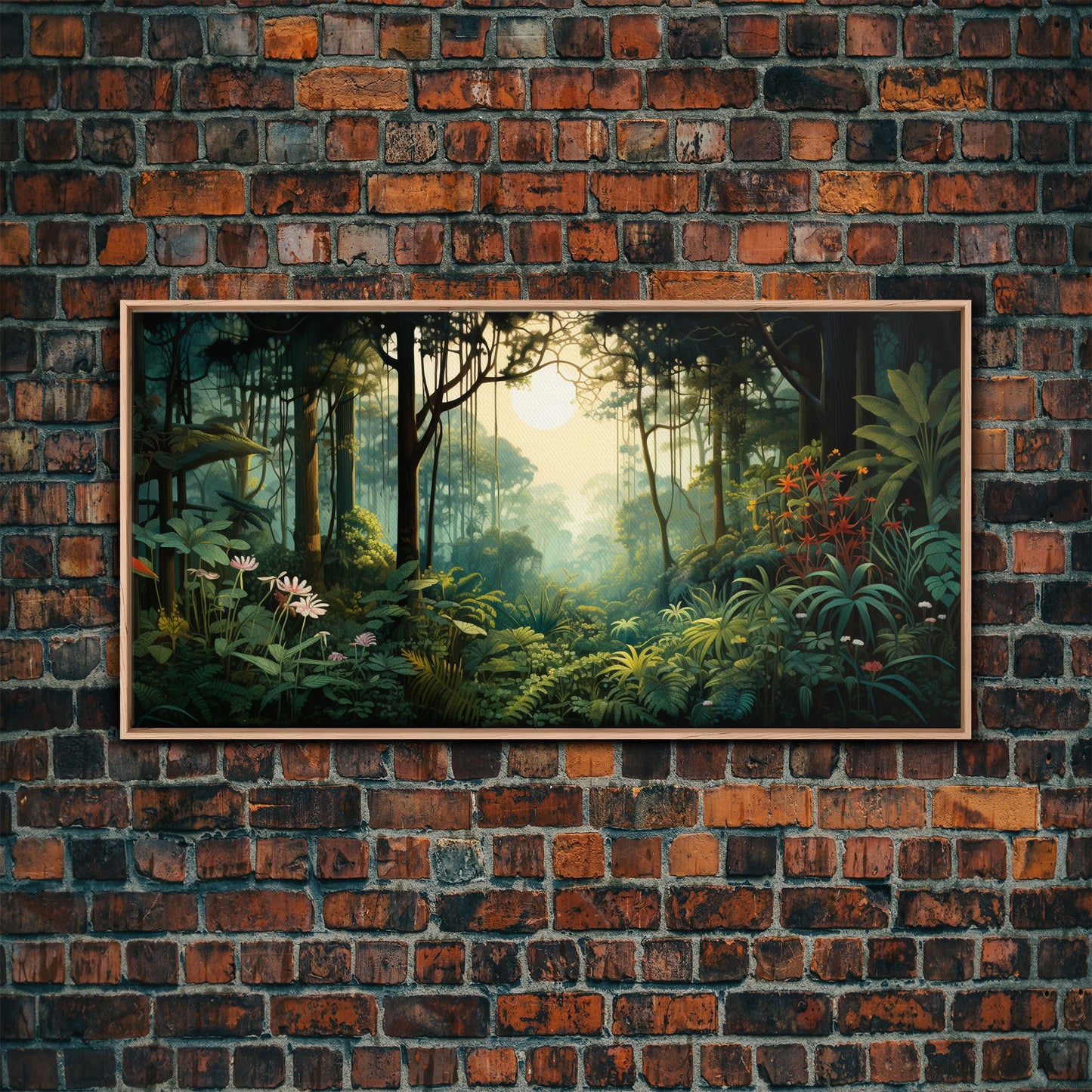 Forest Wall Art, Trees Wall Print, Jungle Wall Art, Panoramic Art, Wall Art, Canvas Art, Landscape Art, Dorm Room Art, Office Decor, Prints