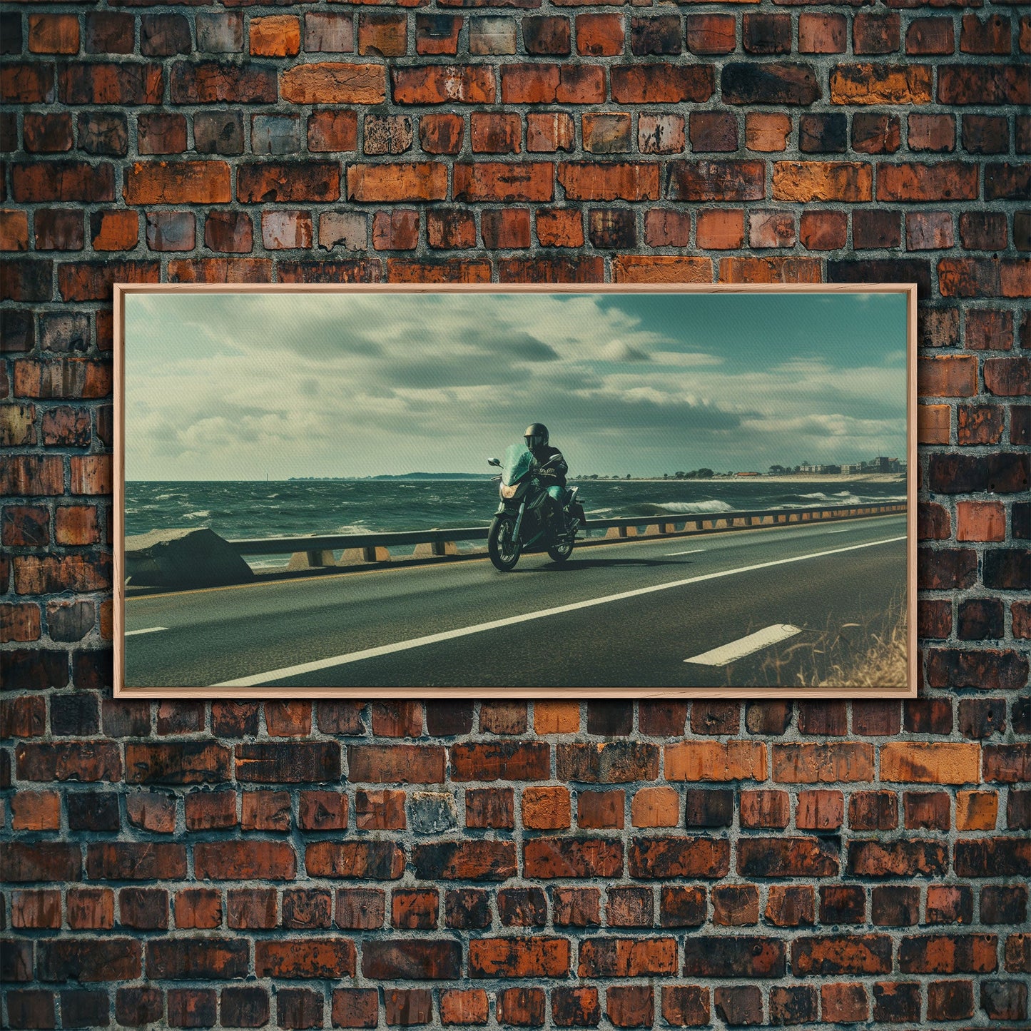 Scenic California Highway Drive Wall Art, Frame Canvas Print, Motorcycle Cruise, Motorcycle Rider Gift Idea