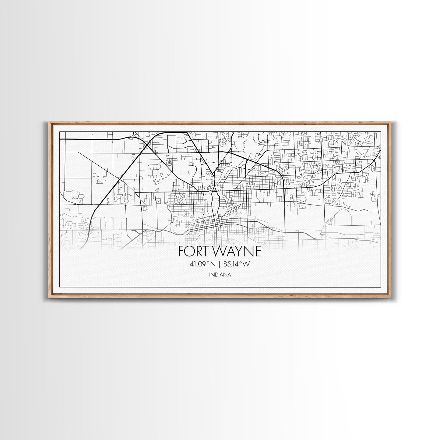Fort Wayne Map, Nevada Map, Map Art, Minimalist Art, Wall Art, Canvas Art, Moving Gifts, Pool Room Décor, Bar Wall Art, Rustic Home Décor