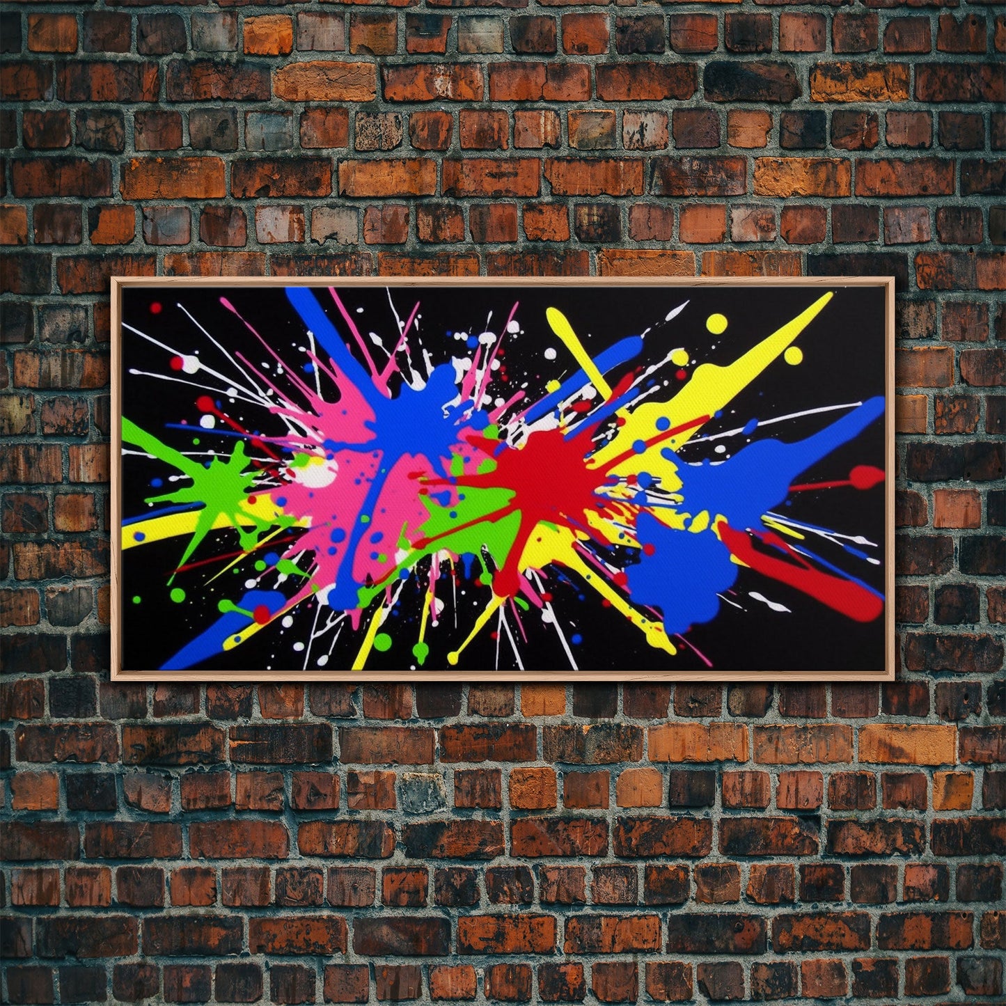 SPLAT! Graffiti Art - Colorful Painting / Canvas Print - Retro / Midcentury Style Abstract / Impressionist Art - Splatter Art