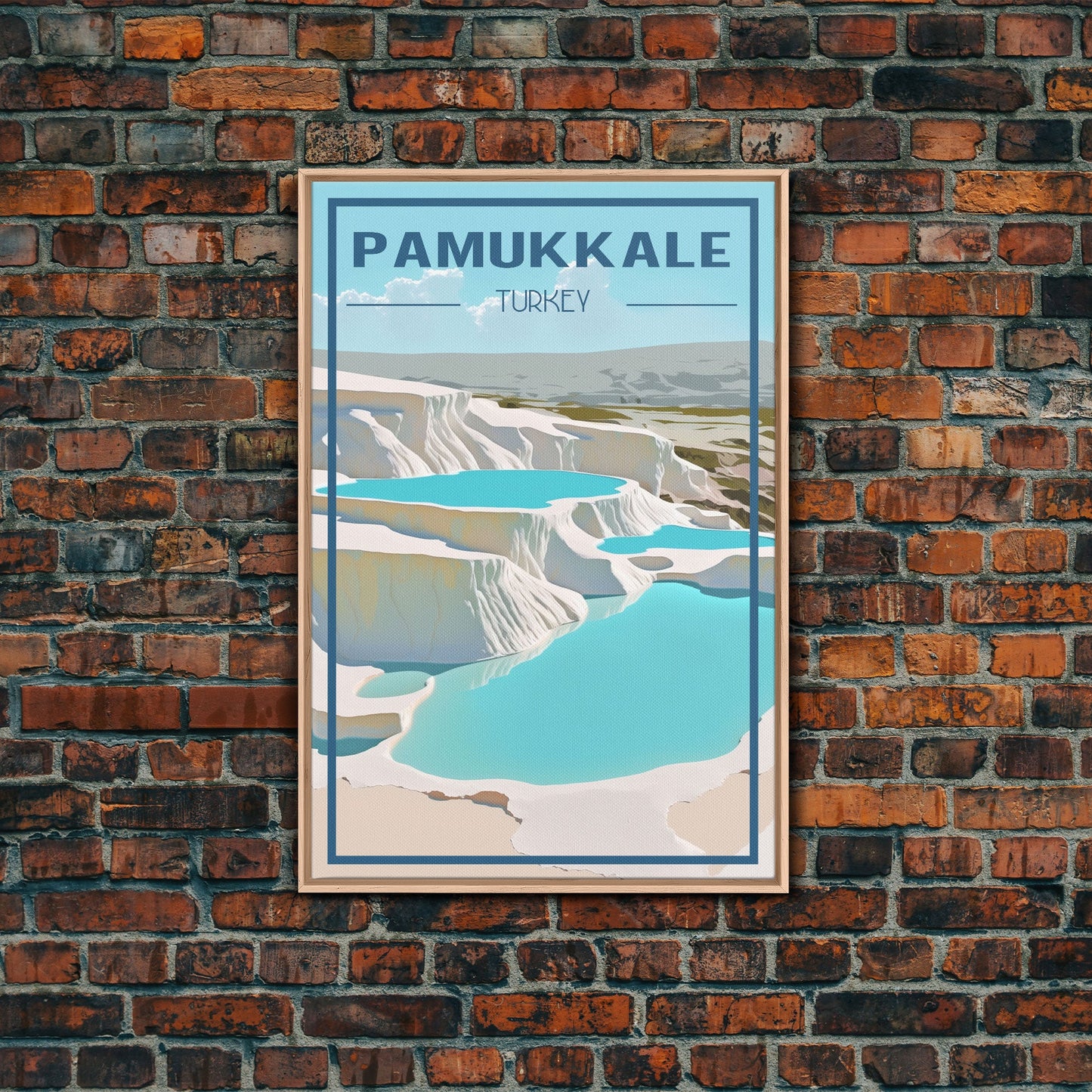 Pamukkale Wall Art, Turkey Poster, Eurasia Wall Print, Travel Wall Print, Travel Poster, Travel Wall Art, Canvas Wall Print
