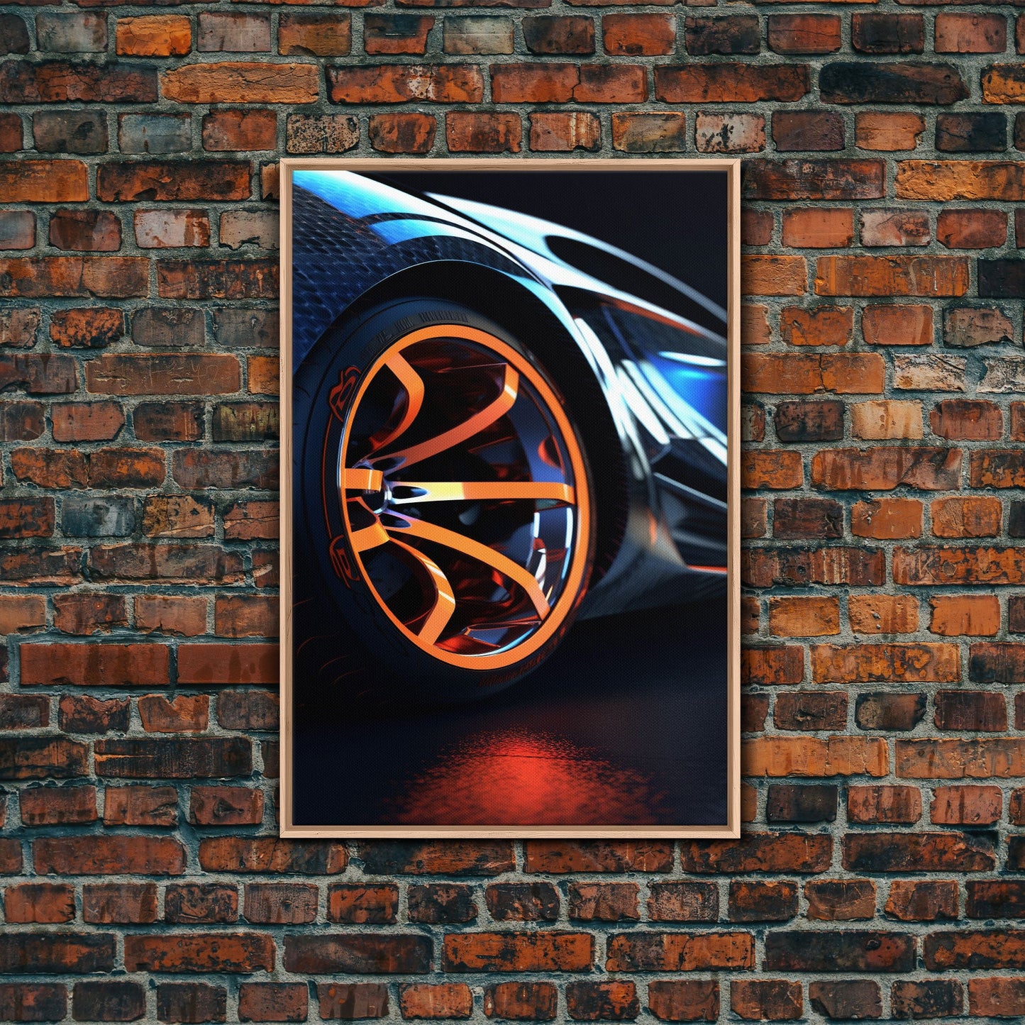Car Guy Wall Art, Exotic Super Car Deep Dish Rims, Office or Man Cave Art, Automotive Photography, Sports Car Wall Art