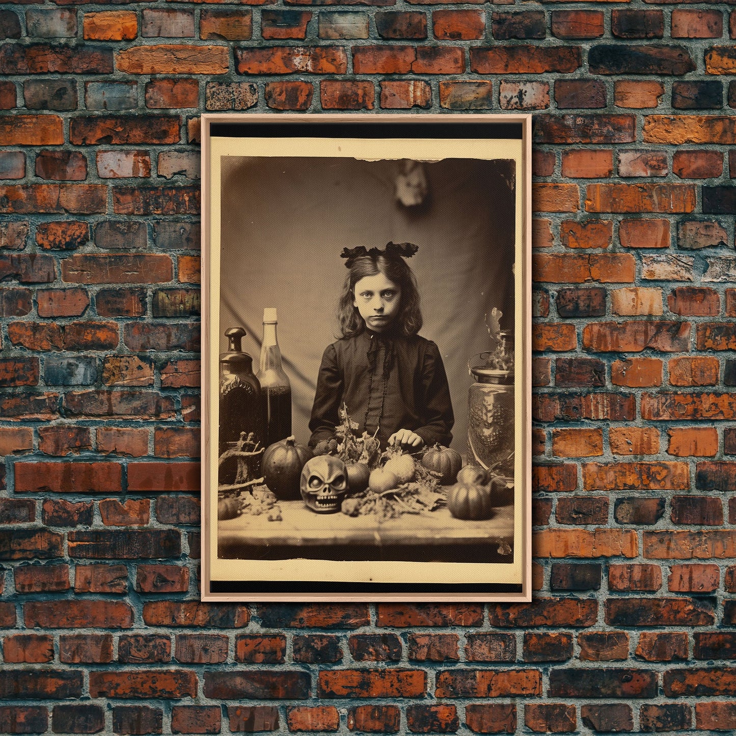Spooky Room Decor, Gothic Wall Decor, Horror Art, Dark Fantasy, Occult Art, Canvas Print, Wall Art, Vertical Print, Home Decor, Wall Decor