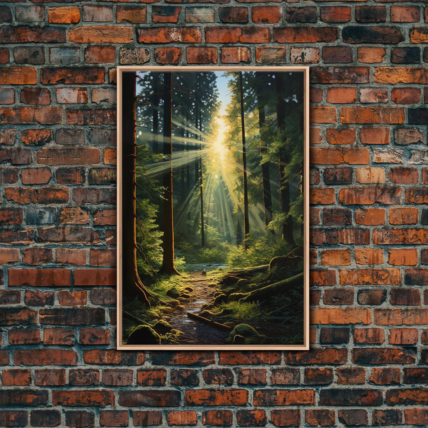 Forest Wall Print, Trees Art Print, Sunset Canvas Print, Wall Art, Vertical Art, Landscape Print, Gift For Boss, College Dorm Decor