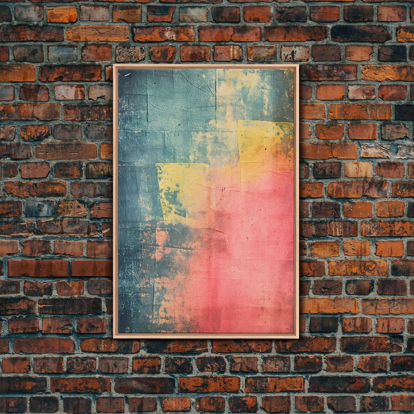Denim Canvas Print Wall Art, Tie Dye Denim Texture Print On Canvas, Unique Wall Art, Boho Style Art, Minimalist Wall art