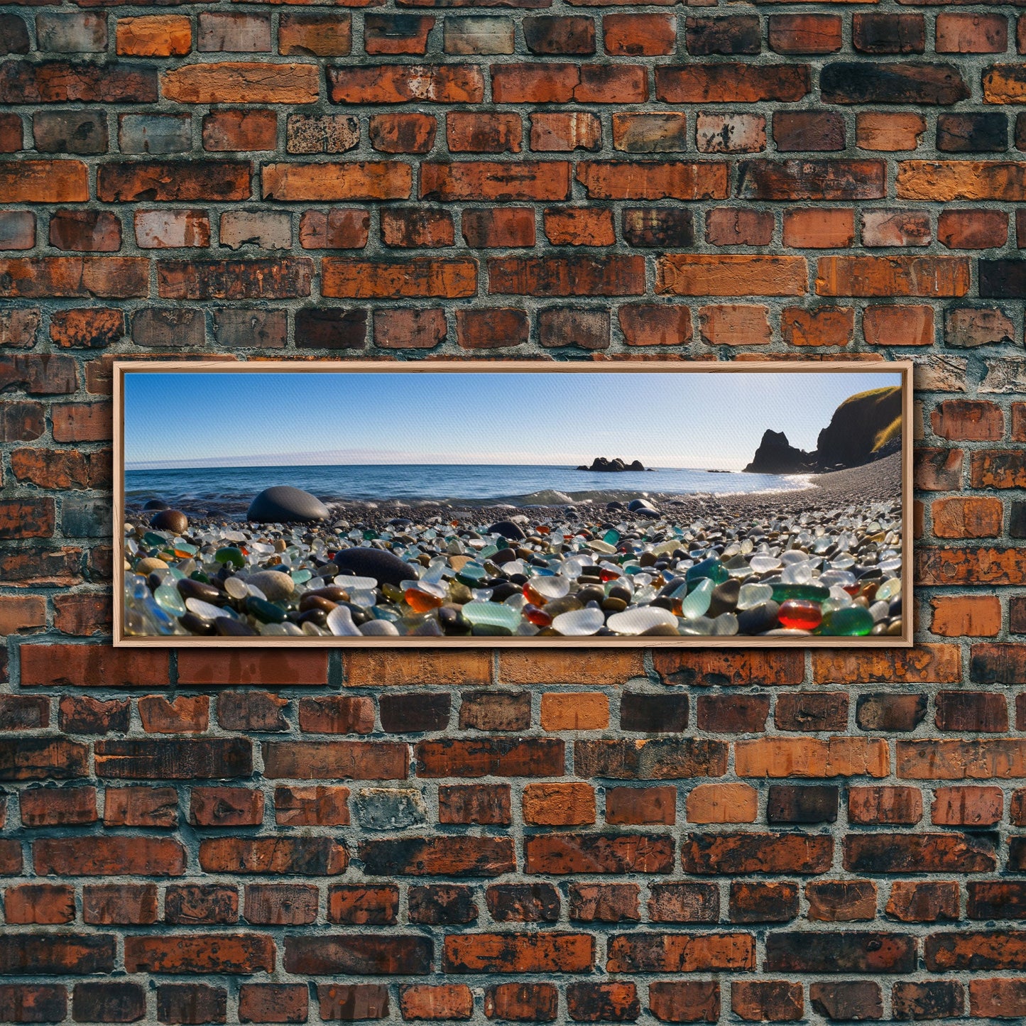 Panoramic of Glass Beach California, Extra Large Wall Art, Panoramic Wall Art, Panoramic Landscape Print, Landscape Photography