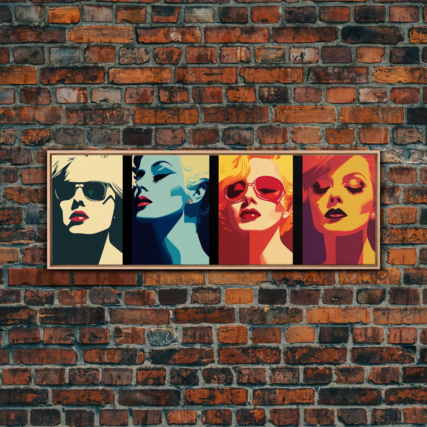 Pop Art Print, Kitchen Wall Decor, Framed Canvas Print, Warhol Inspired Colorful MCM Pop Art, Midcentury Modern