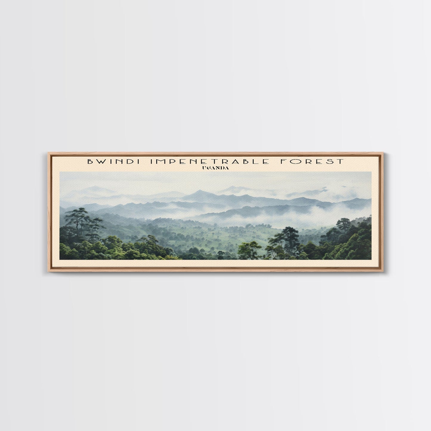 Bwindi Impenetrable Forest Wall Art Travel Poster Print, Gift For Travel Lover, Vacation Gift, COUNTRY Wall Art, Home Decor, Original Art