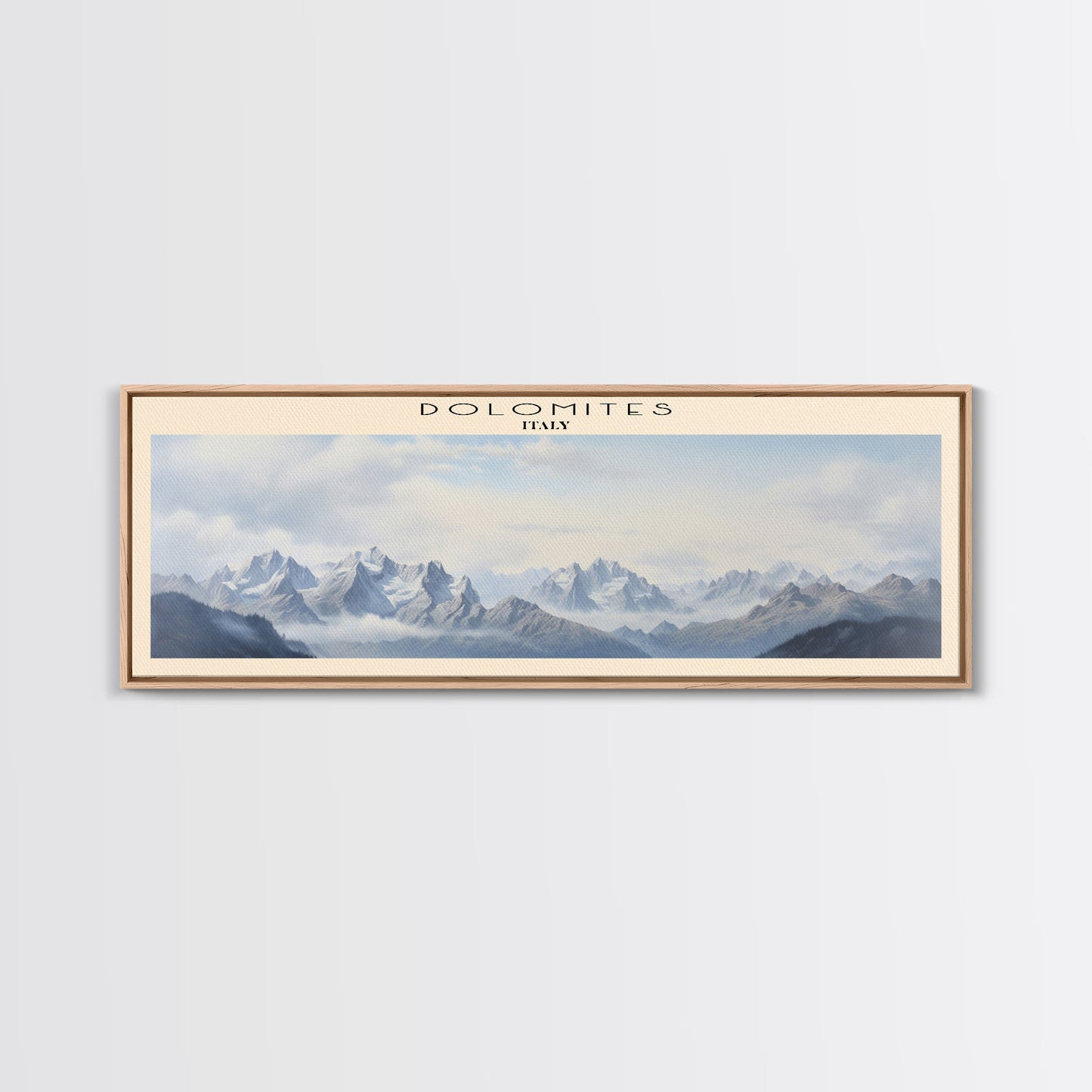 Dolomites Framed Canvas Print Travel Poster | Wall Art | Home Decor | Gift For Travel Lover | Wall Hanging | Original Art