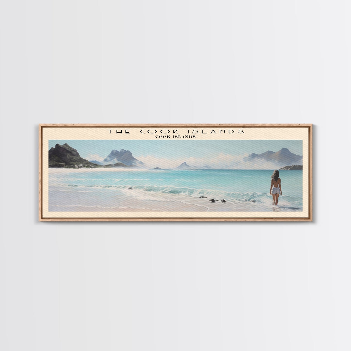 The Cook Islands Travel Print Wall Art, Travel Poster Print, Retro Style COUNTRY Home Decor, Wall Hanging, Travel Gift Idea, Unique Metal Art