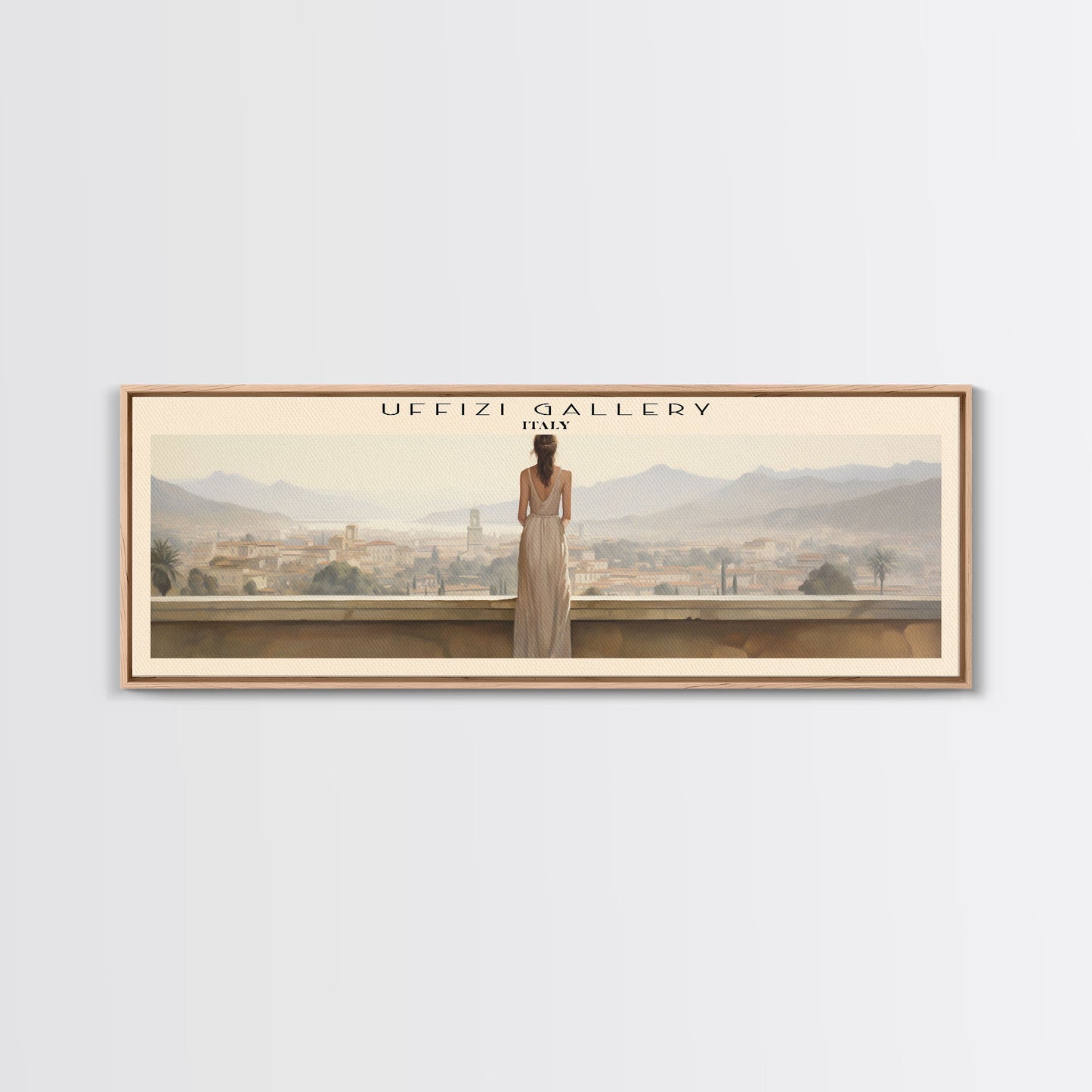 Uffizi Gallery Travel Print Wall Art, Travel Poster Print, Retro Style COUNTRY Home Decor, Wall Hanging, Travel Gift Idea, Unique Metal Art