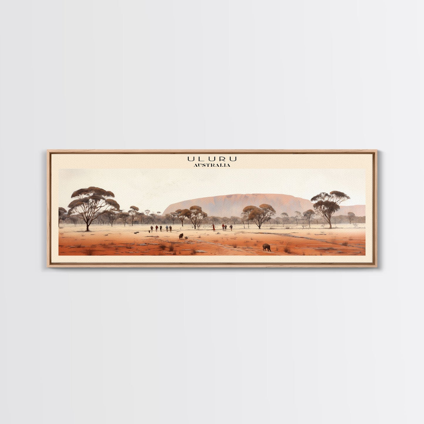 Sossusvlei COUNTRY | Framed Travel Poster Canvas Print | Trendy Wall Art | Watercolor Painting | Living Room Art | Unique Art