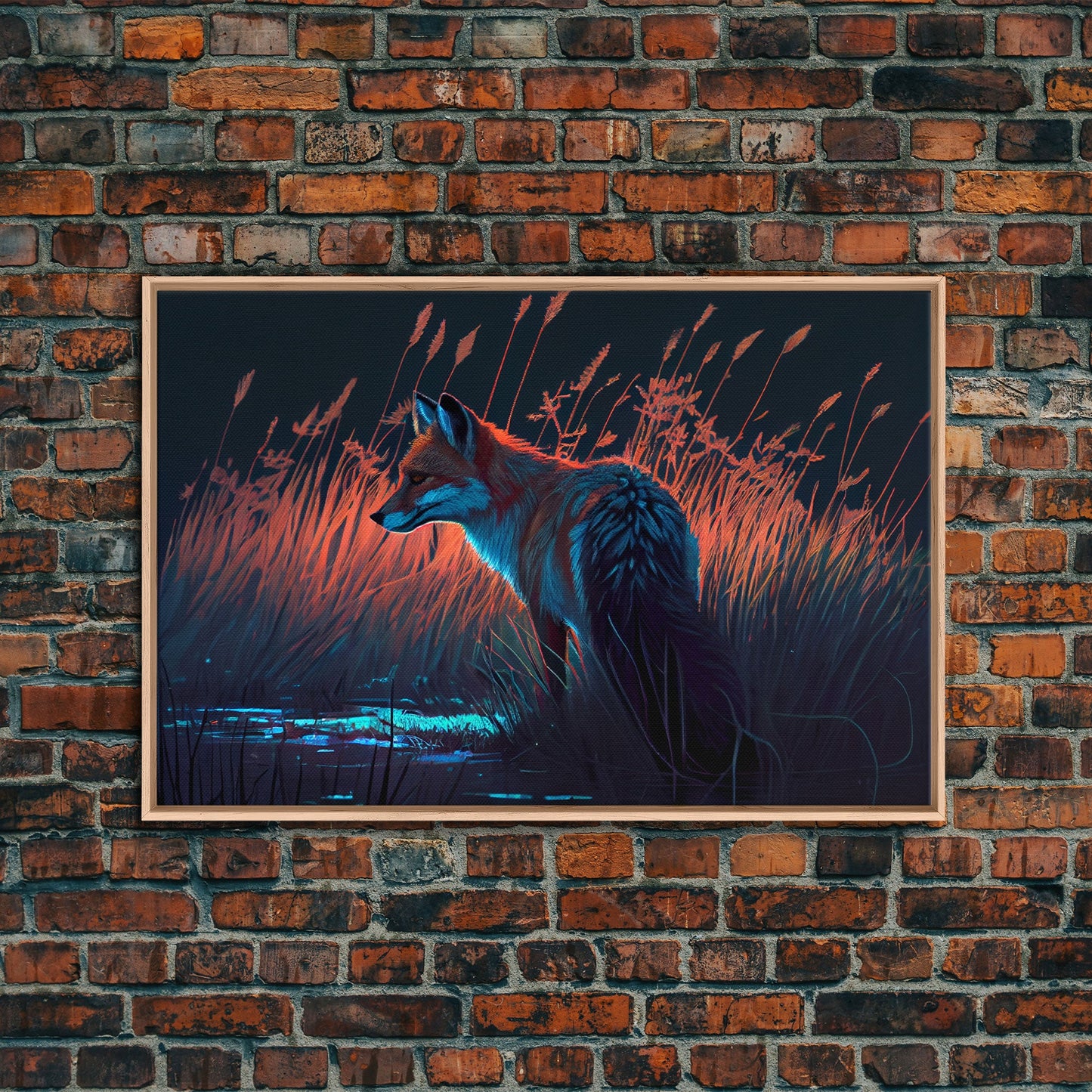 Red Fox Grassland Nature Wild Fine Art Print, Wall Decor, Wall Poster, Wall Art Print
