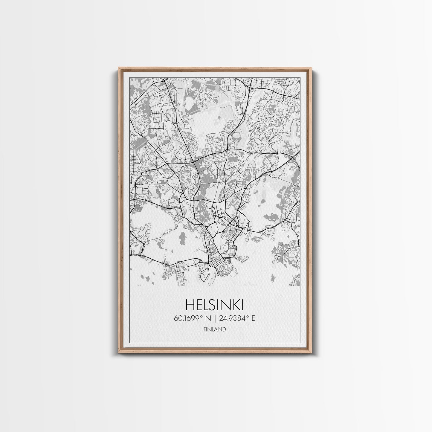 Helsinki Street Map, Finland Map, Europe City Map Art, Minimalist Art, Wall Art, Canvas Print, Travel Wall Art, Gifts For Him, Bedroom Art