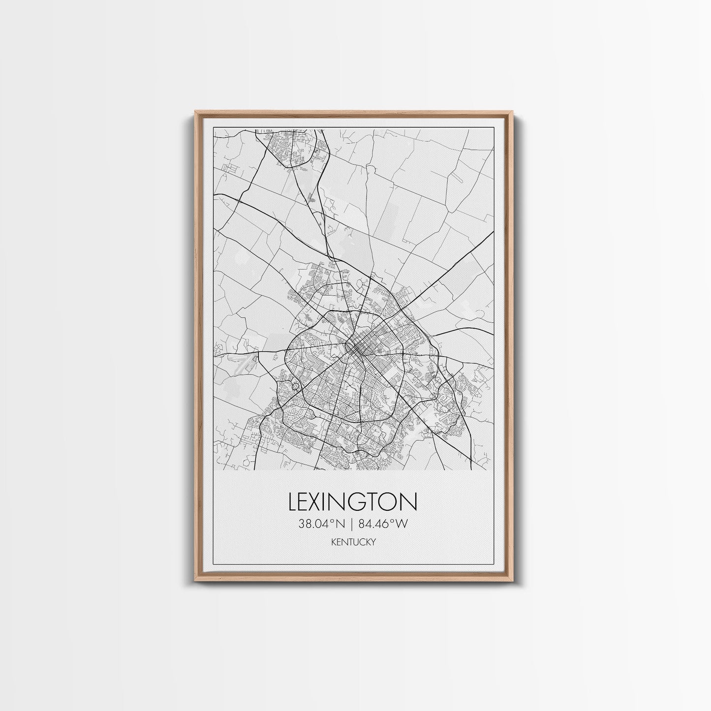 Lexington Street Map, Kentucky Map, City Map Art, Modern Wall Art, Wall Art, Canvas Print, Living Room Art, Travel Print, Pilot Gifts