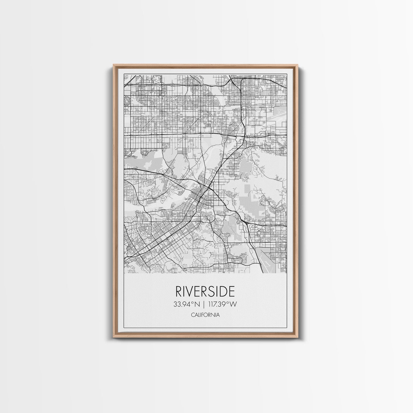Riverside Street Map, California Map, City Map Art, Minimalist Art, Wall Art, Canvas Print, Office Wall Décor, Gifts For Dad, Travel Print