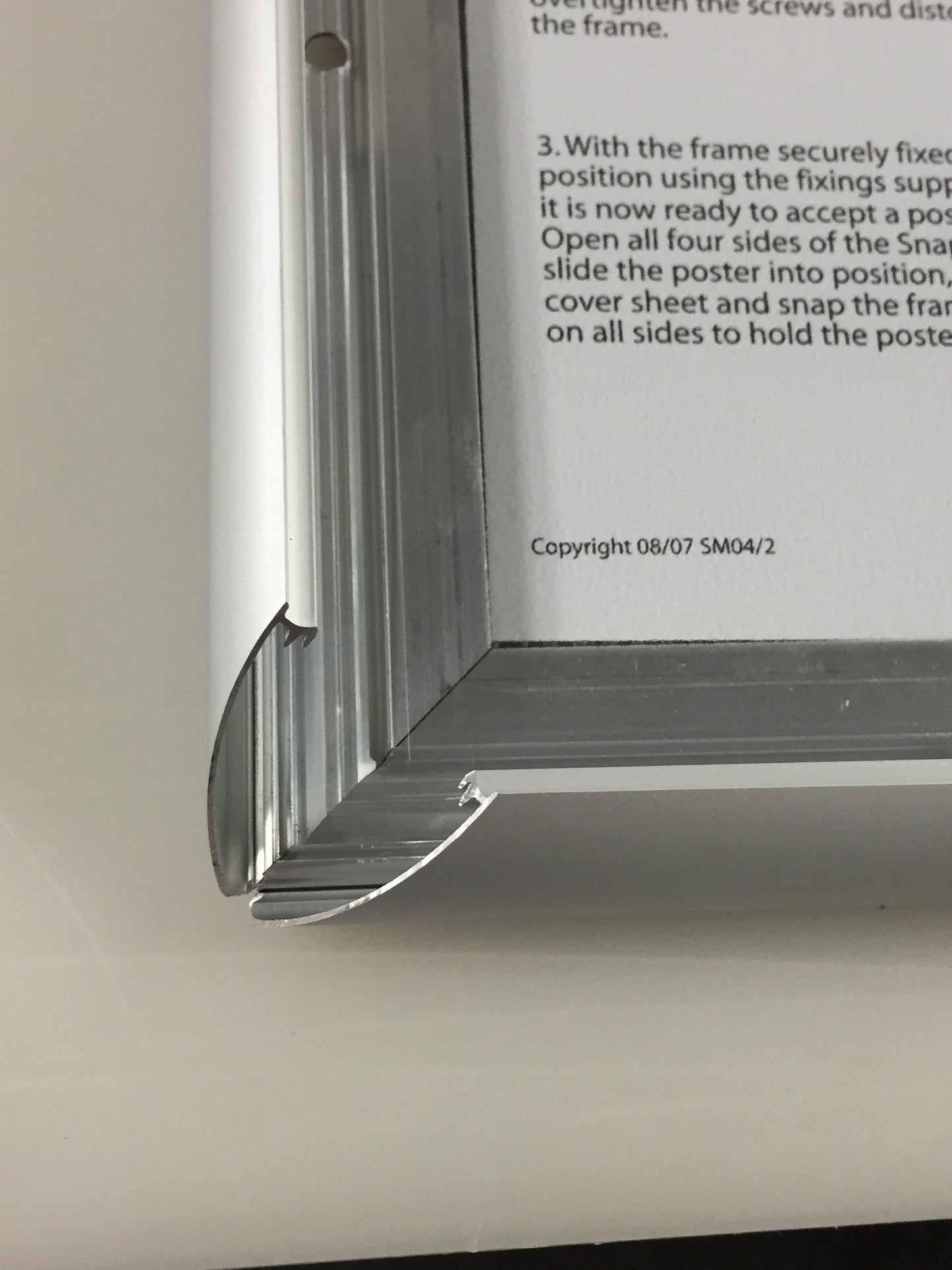 Premium Anodized Aluminum Poster Frame — Custom Size Made in the USA