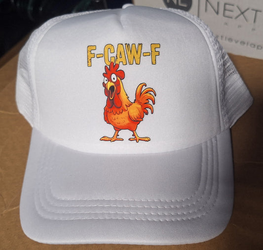 Adjustable Trucker Baseball Hat Cap F-CAW-F Rooster Chicken