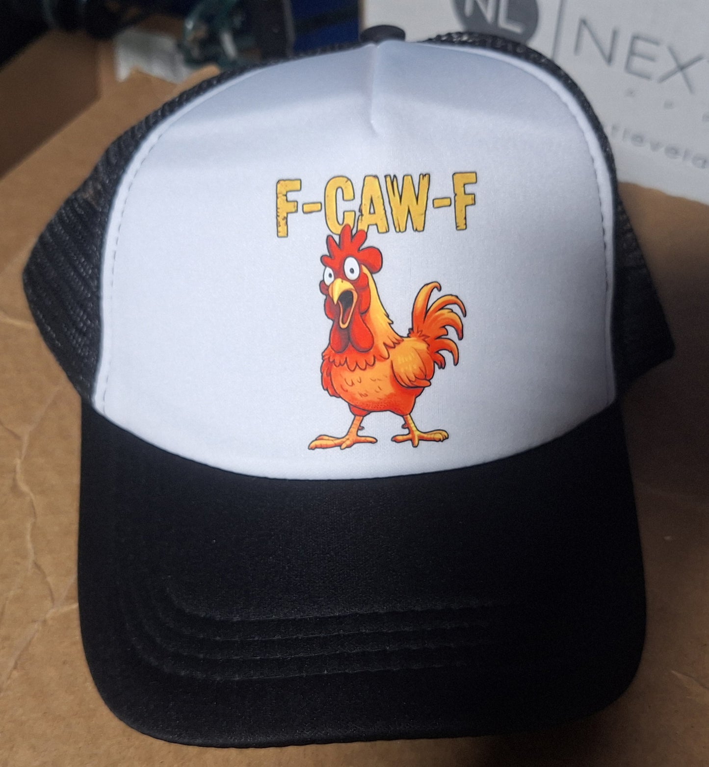 Adjustable Trucker Baseball Hat Cap F-CAW-F Rooster Chicken