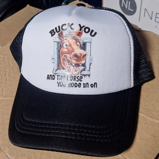 Adjustable Trucker Baseball Hat Cap Buck You and the Horse You Rode in On