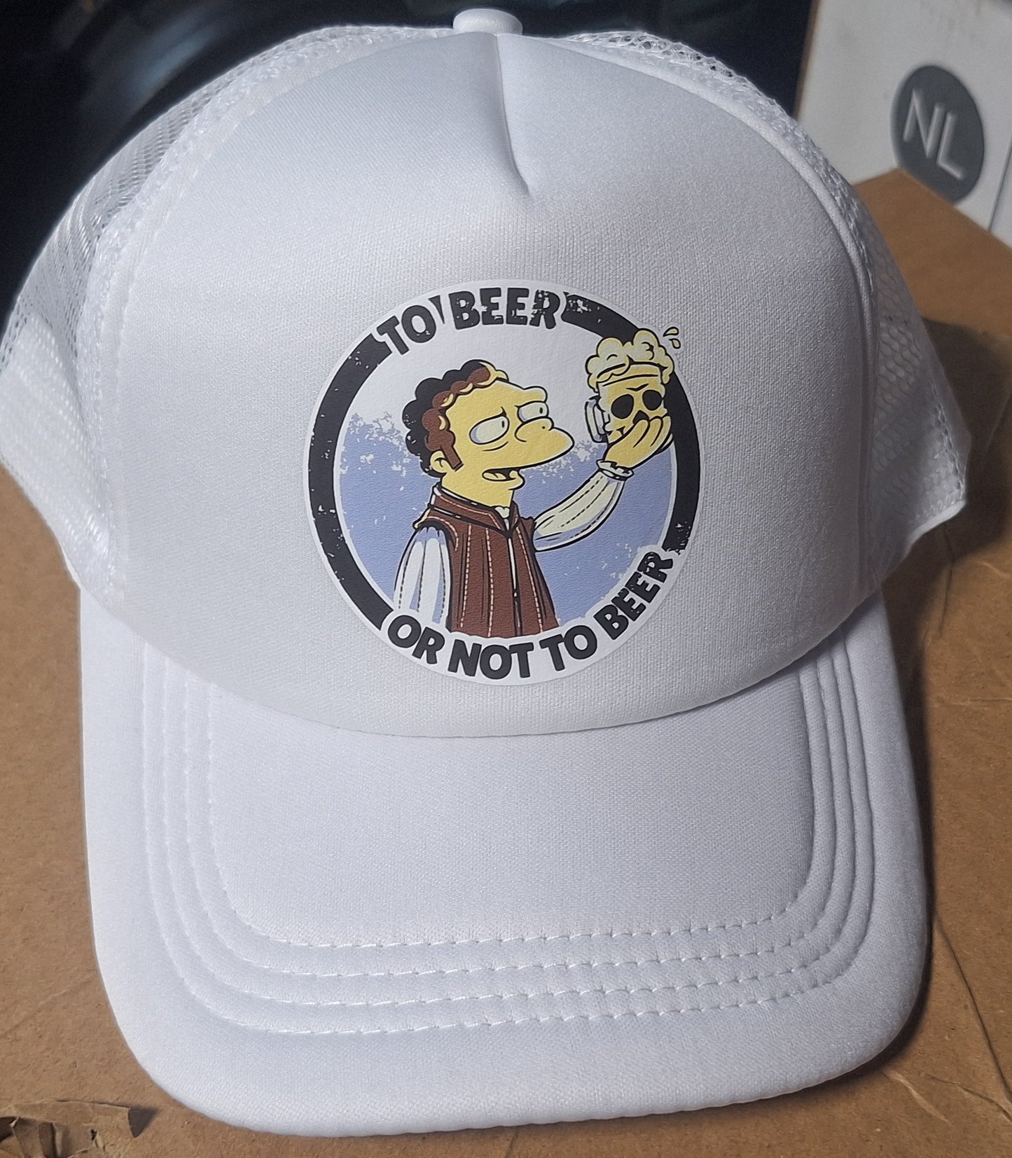 Adjustable Trucker Baseball Hat Cap To Beer or Not To Beer Moe Simpsons