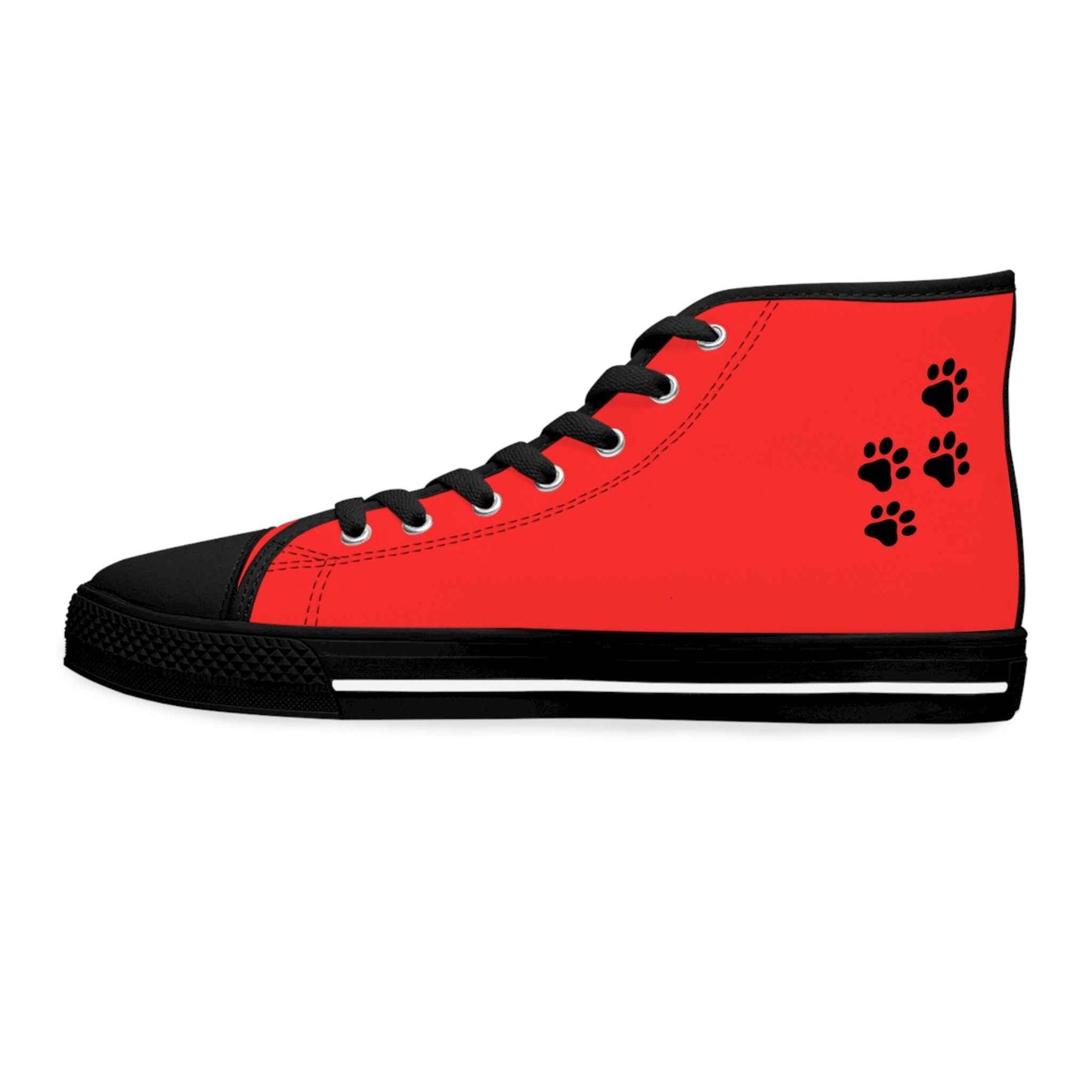 Love & Pawprints High-Top Sneakers – Cat Lover Statement Shoes