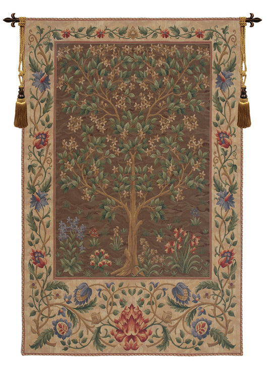 Tree of Life Brown I European Tapestry