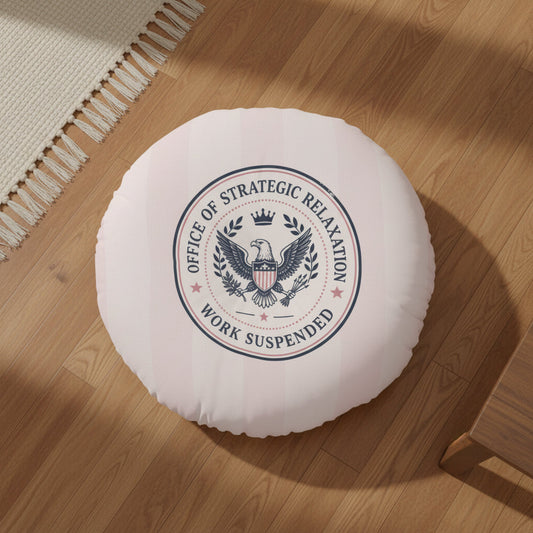 Office of Strategic Relaxation – Round Floor Pillow