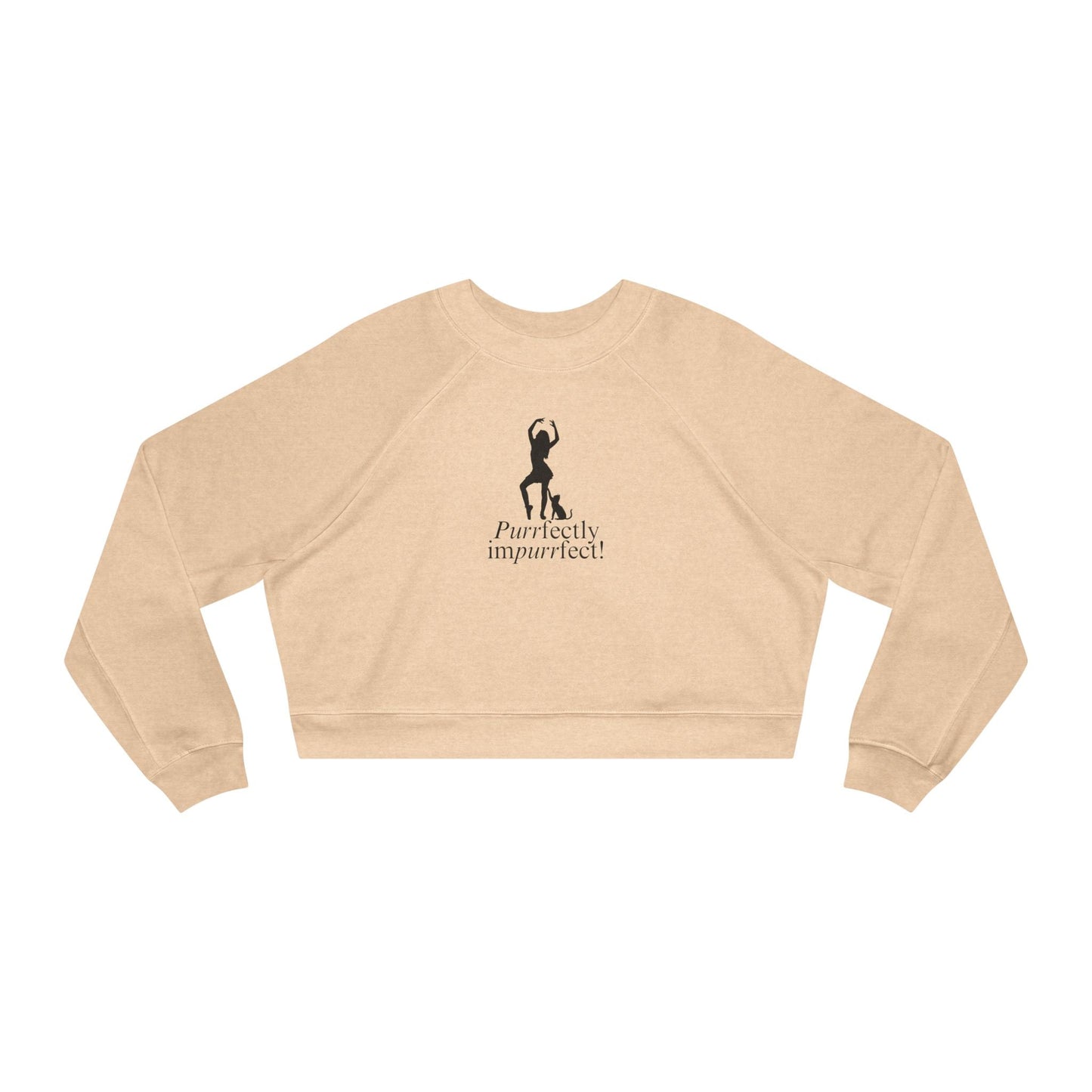Purrfectly Impurrfect Women's Cropped Fleece Pullover