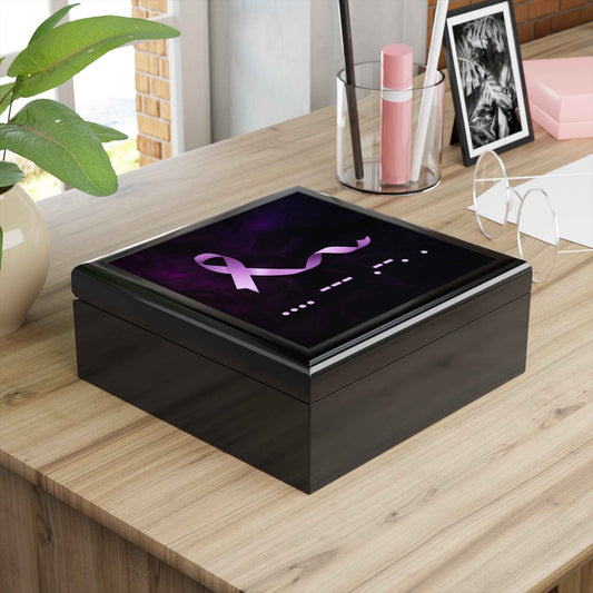 “HOPE” Morse Code Epilepsy Awareness Jewelry Box