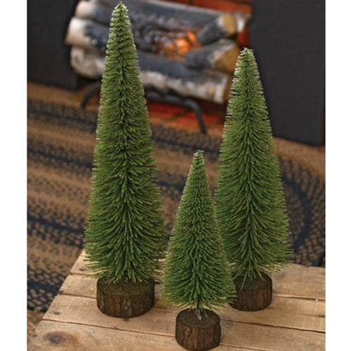 Mossy Bottle Brush Pine Tree 14" (Pack of 2)