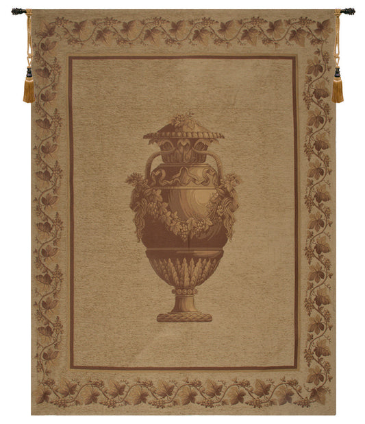 Antique Greek Urn Belgian Tapestry