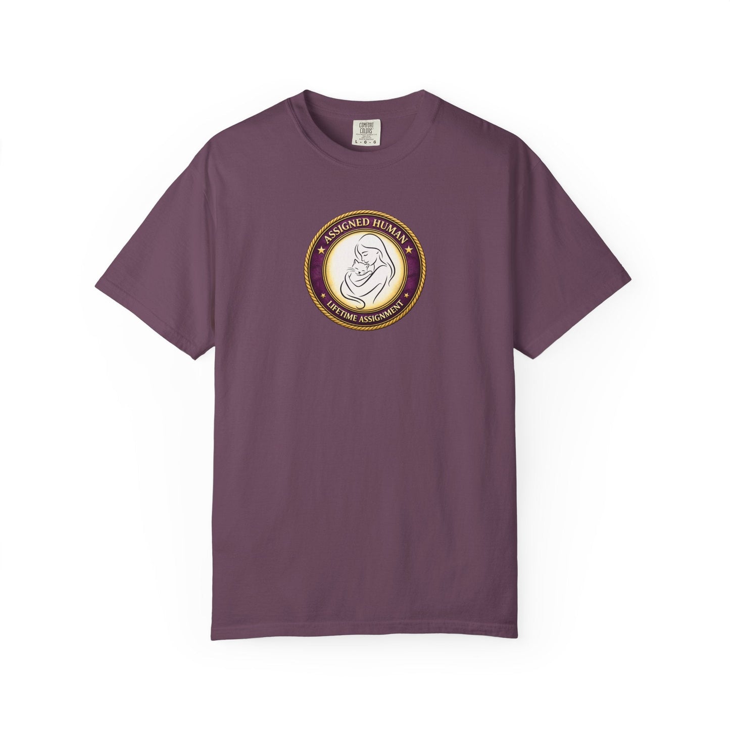 Assigned Human – Lifetime Assignment T-Shirt | Cat Lover Seal Tee