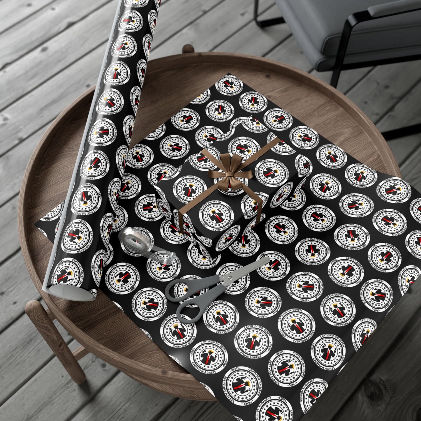 Certified Six-Seven Gift Wrap Paper (Political Parody)