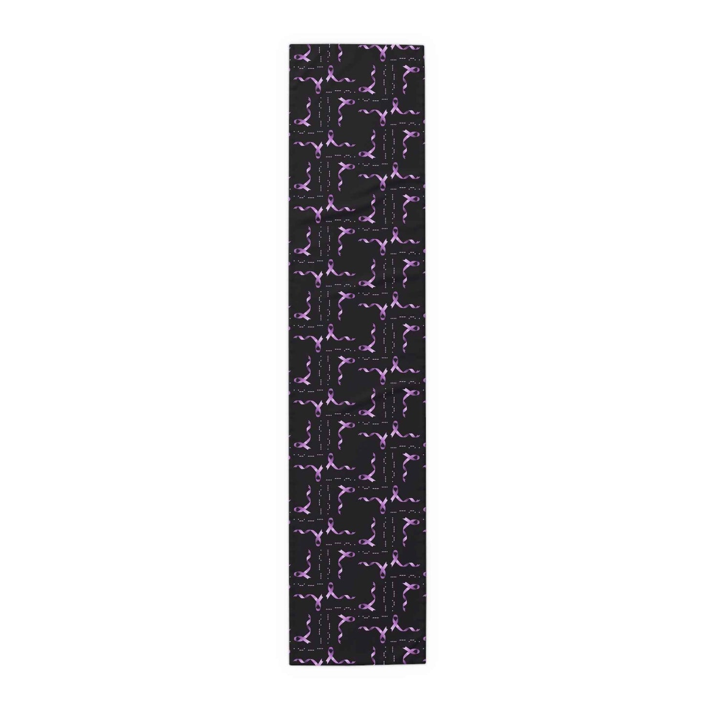 Epilepsy Awareness “HOPE” Morse Code Table Runner – Purple Ribbon Design