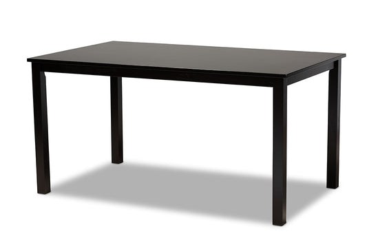 Baxton Studio Eveline Modern and Contemporary Espresso Brown Finished Rectangular Wood Dining Table