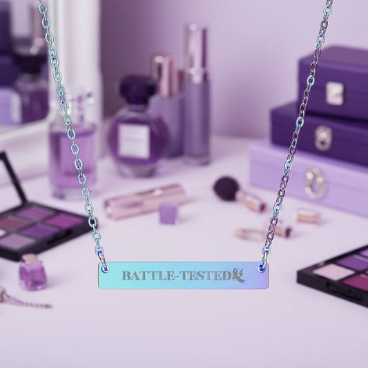 Battle-Tested Epilepsy Awareness Bar Necklace