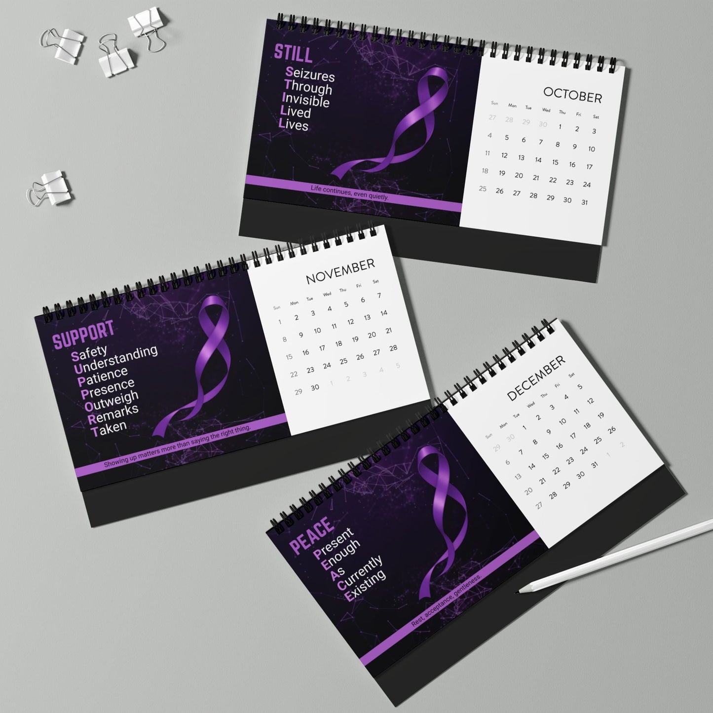The Letters Hold – 2026 Epilepsy Awareness Desk Calendar