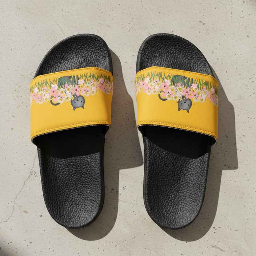 Floral Cat Slide Sandals — Garden Observer Edition