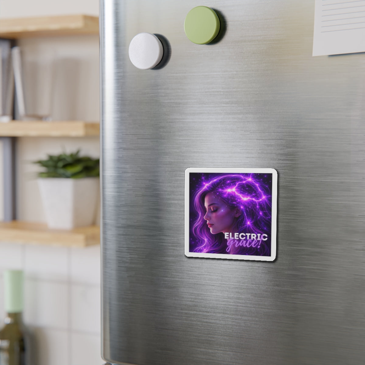 Electric Grace Magnet – Purple Energy Art Design