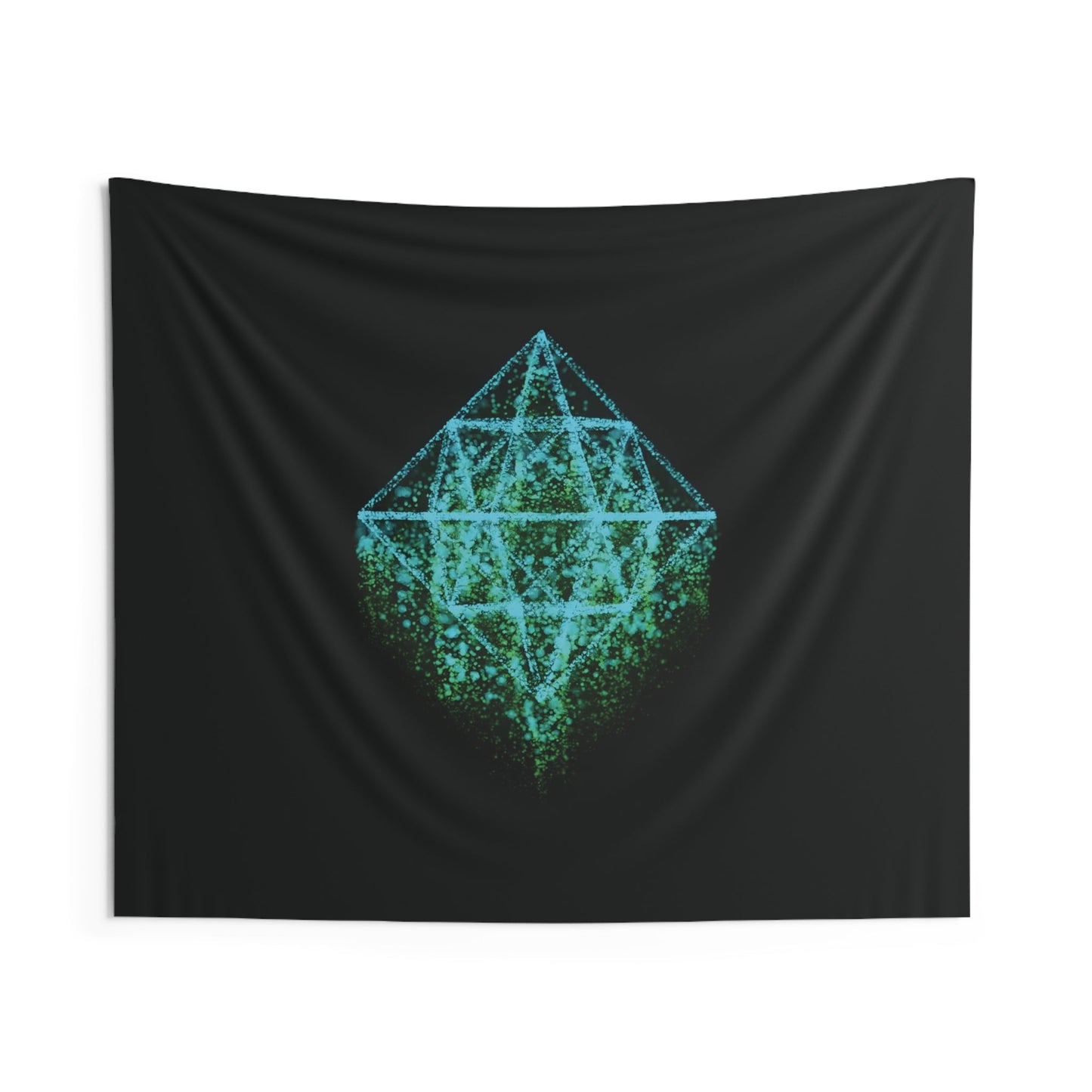 geometric vines: glitch structure [particle rainfall] art tapestry