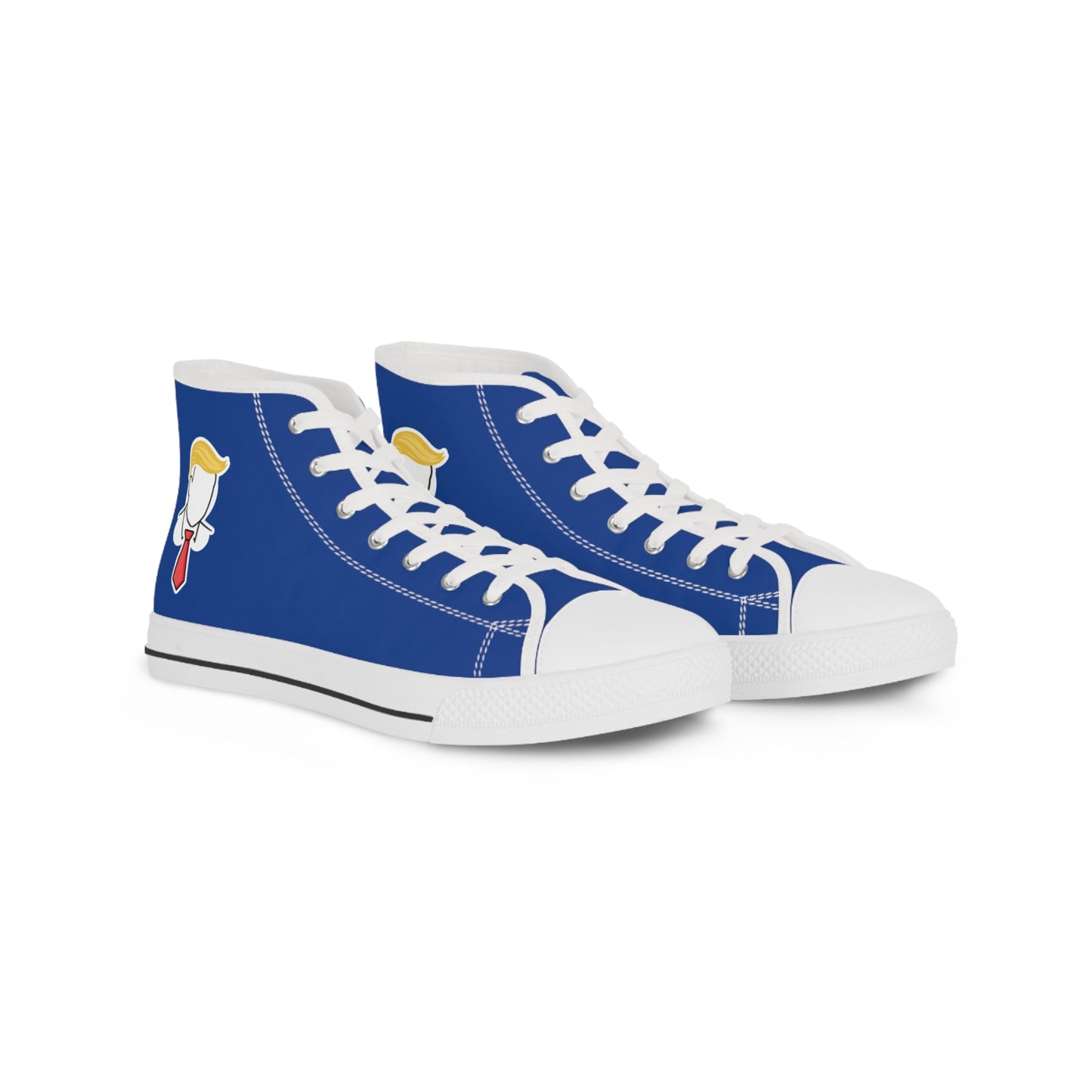 Executive Hairline Men’s High-Top Sneakers – Political Parody Statement Shoes