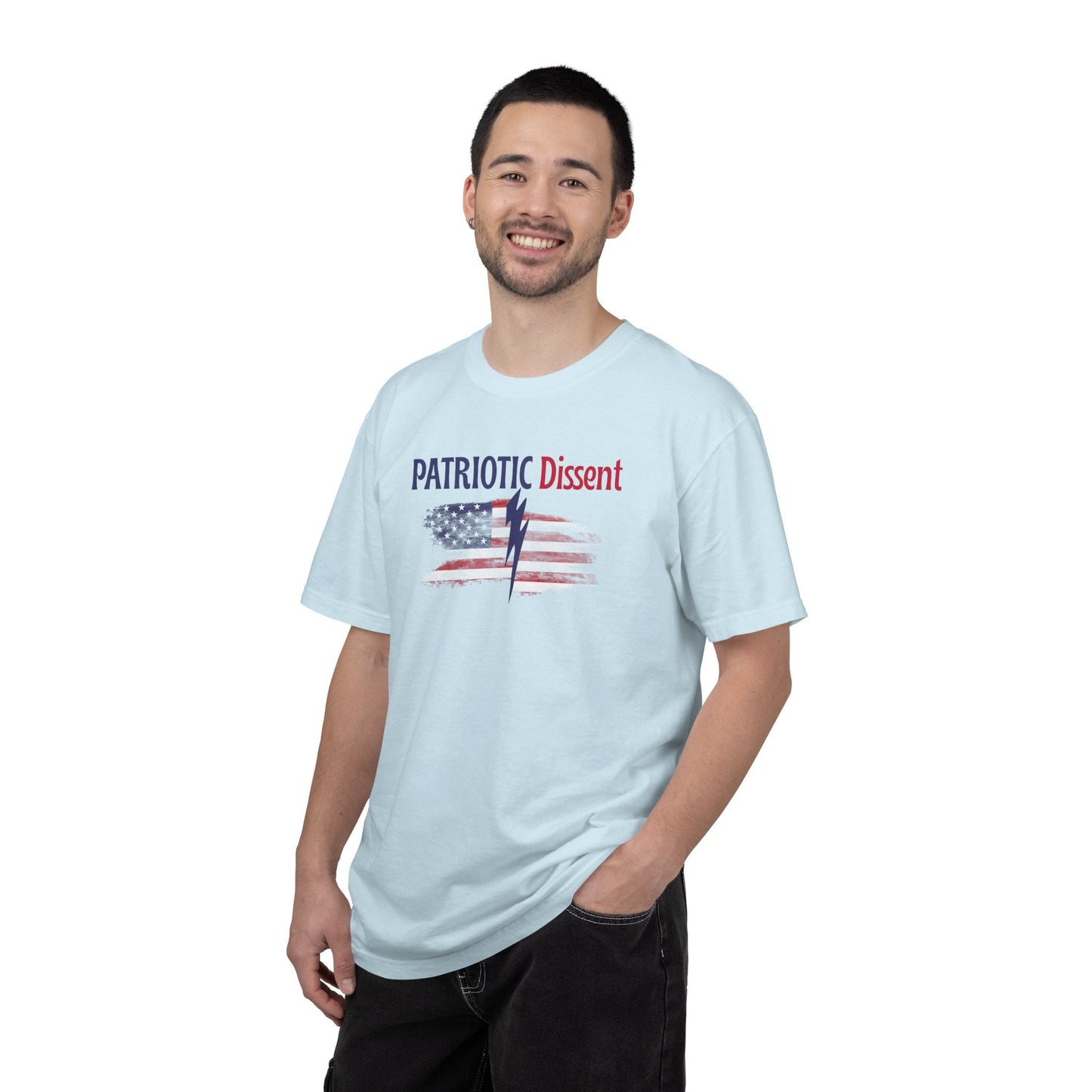 Patriotic Dissent Unisex T-Shirt – American Flag Statement Tee