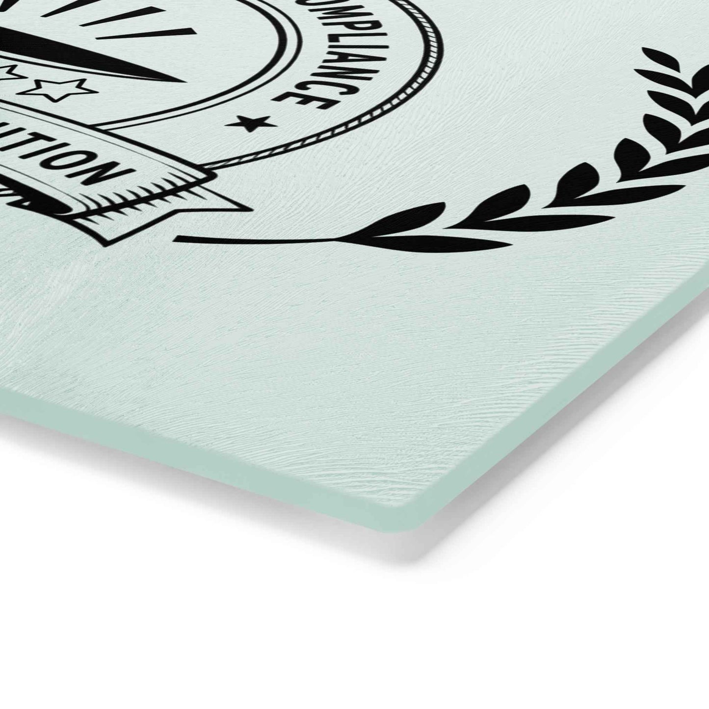 Bureau of Culinary Compliance Cutting Board – “Proceed With Caution” Glass Board