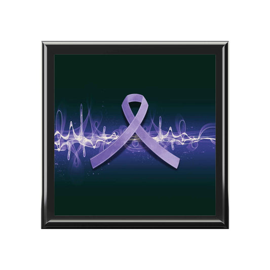 Brain Waves of Strength — Awareness Keepsake Box